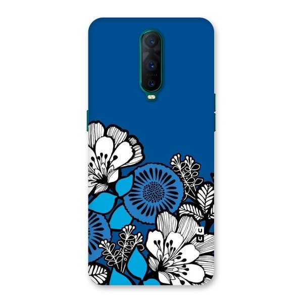 Blue White Flowers Back Case for Oppo R17 Pro