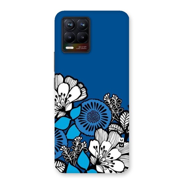 Blue White Flowers Back Case for Realme 8