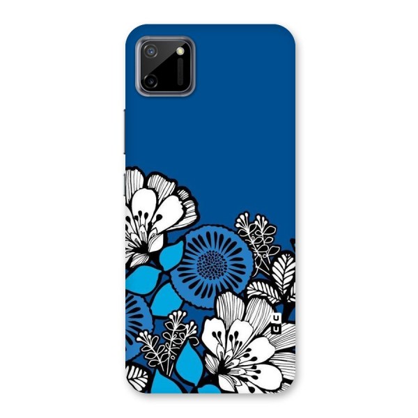 Blue White Flowers Back Case for Realme C11