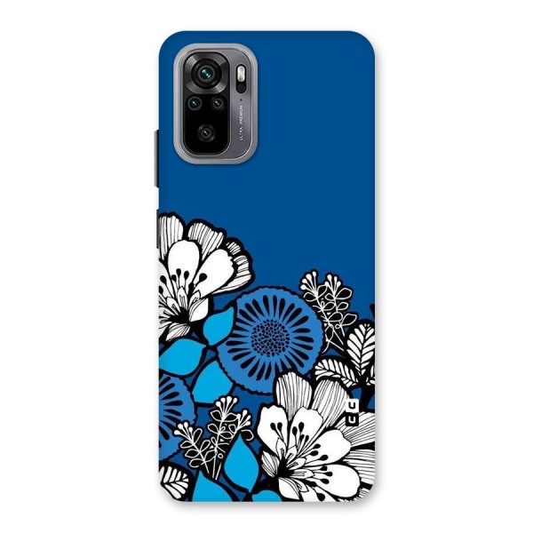 Blue White Flowers Back Case for Redmi Note 10