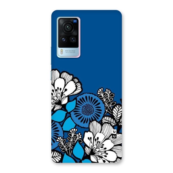 Blue White Flowers Back Case for Vivo X60 Pro