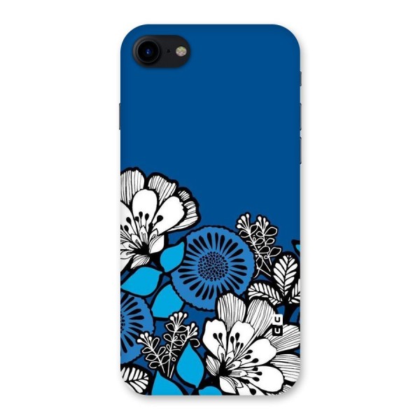 Blue White Flowers Back Case for iPhone SE 2020