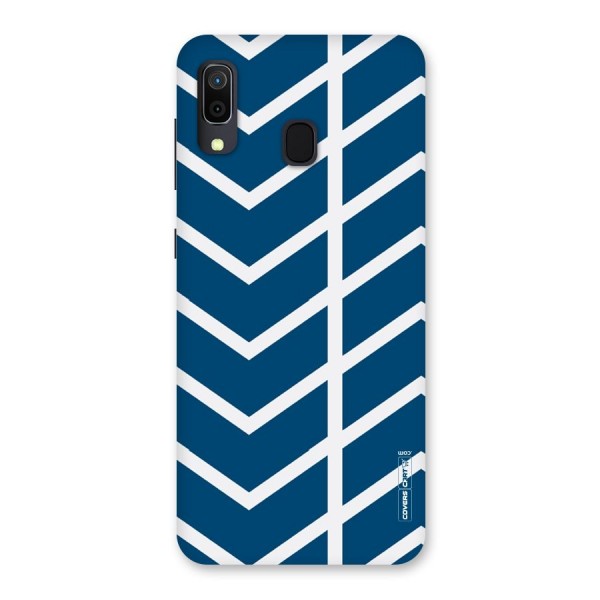 Blue White Pattern Back Case for Galaxy A20