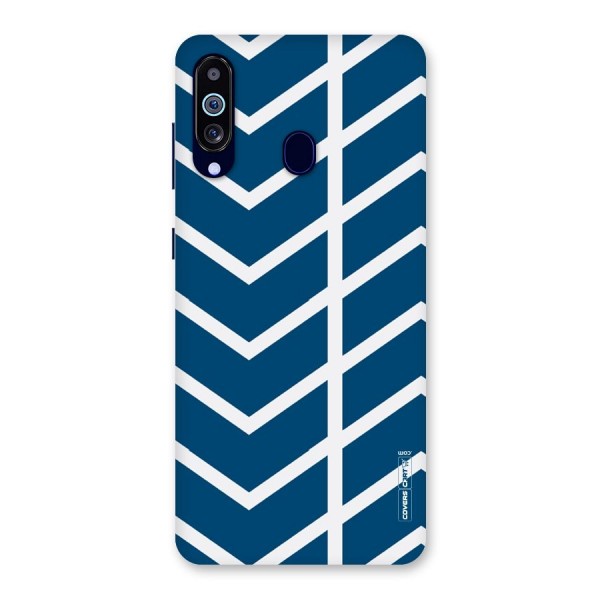 Blue White Pattern Back Case for Galaxy A60