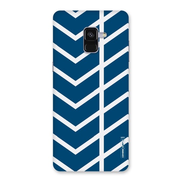 Blue White Pattern Back Case for Galaxy A8 Plus