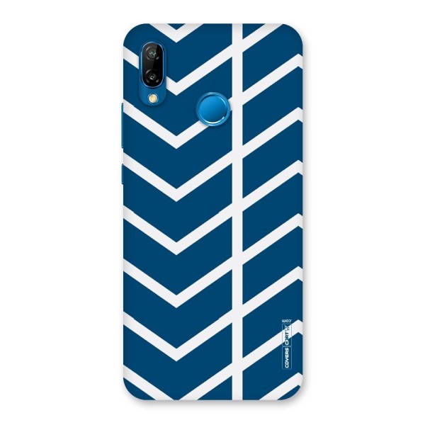 Blue White Pattern Back Case for Huawei P20 Lite