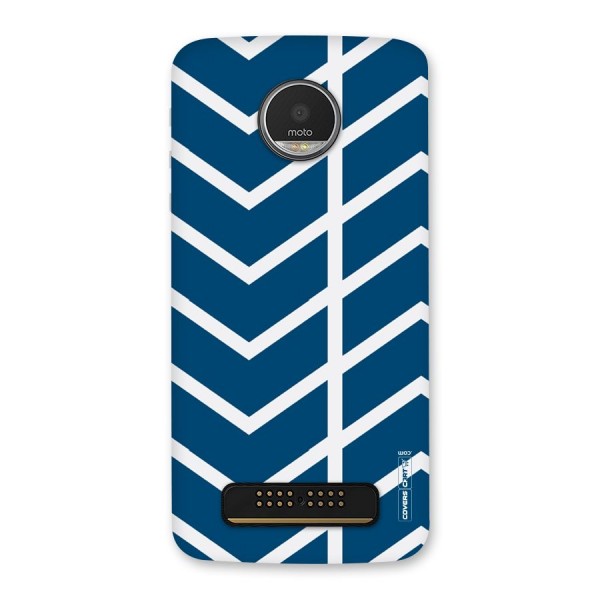 Blue White Pattern Back Case for Moto Z Play