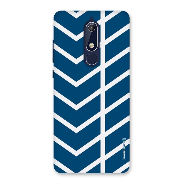 Blue White Pattern Back Case for Nokia 5.1