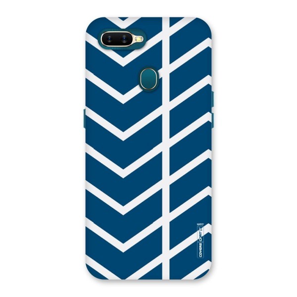 Blue White Pattern Back Case for Oppo A12