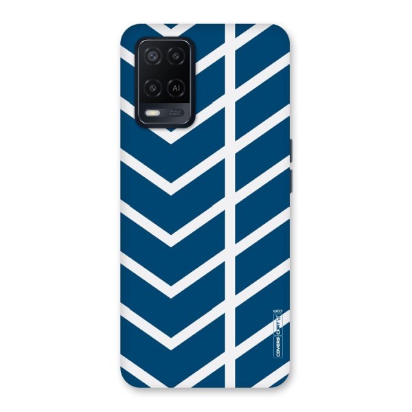 Blue White Pattern Back Case for Oppo A54