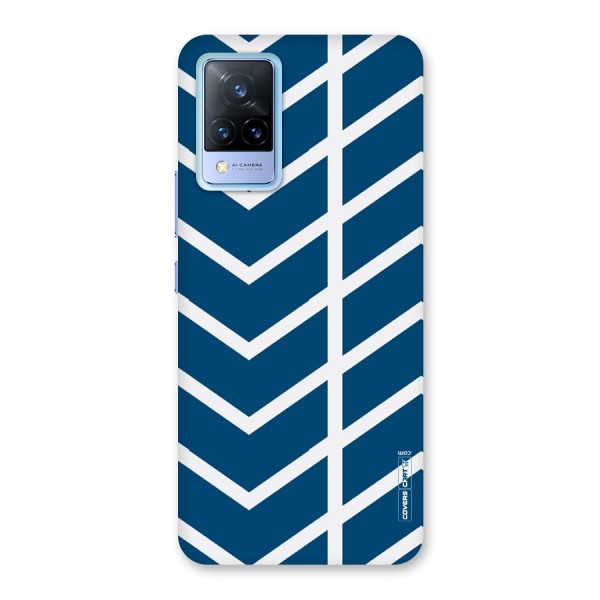 Blue White Pattern Back Case for Vivo V21 5G