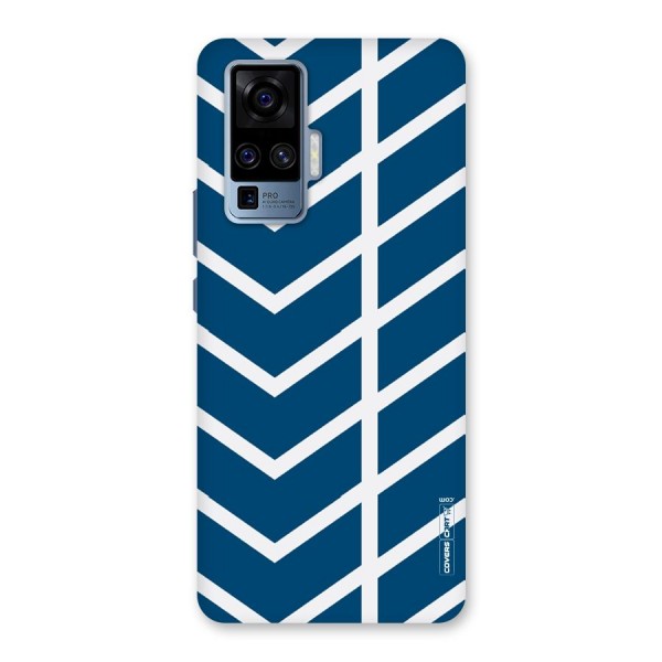 Blue White Pattern Back Case for Vivo X50 Pro