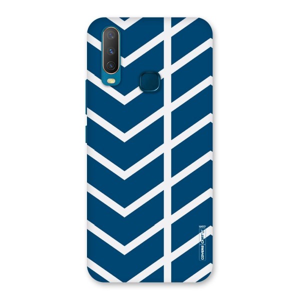 Blue White Pattern Back Case for Vivo Y17