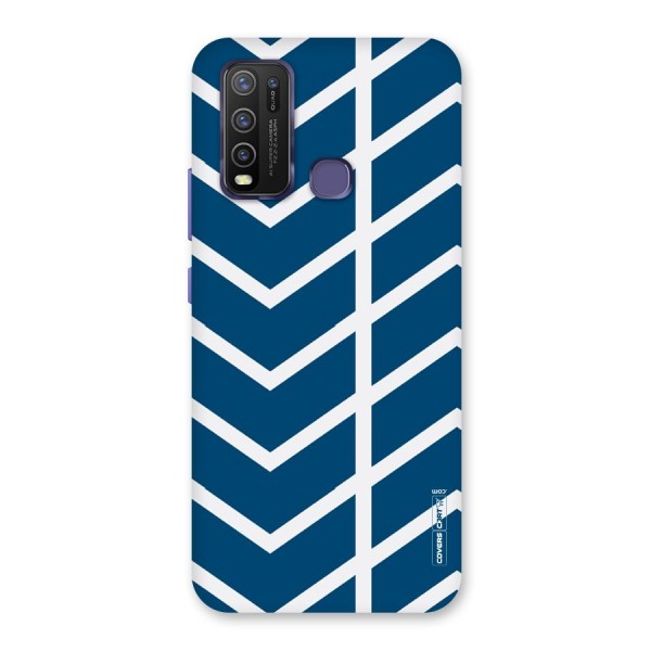 Blue White Pattern Back Case for Vivo Y30