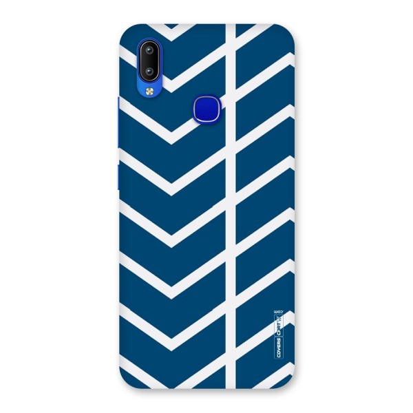 Blue White Pattern Back Case for Vivo Y91