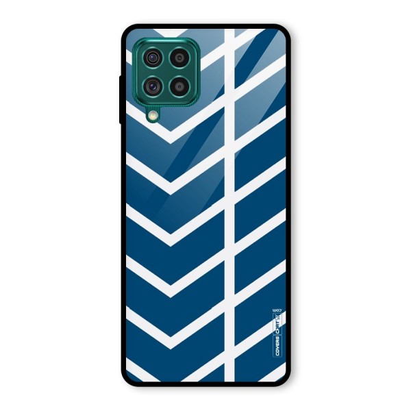 Blue White Pattern Glass Back Case for Galaxy F62