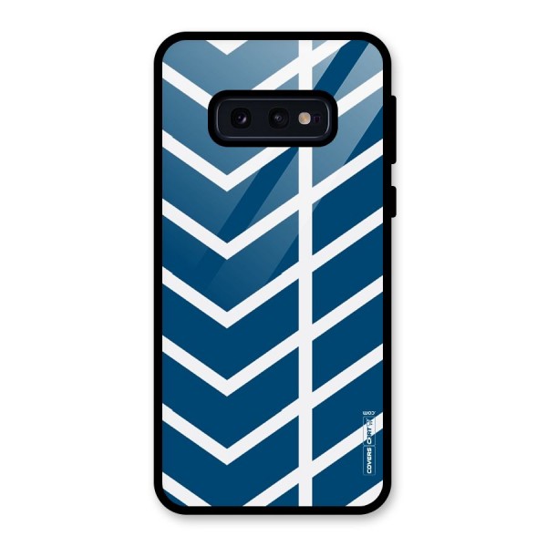 Blue White Pattern Glass Back Case for Galaxy S10e