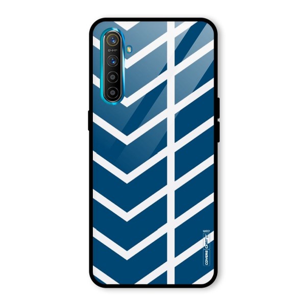 Blue White Pattern Glass Back Case for Realme XT