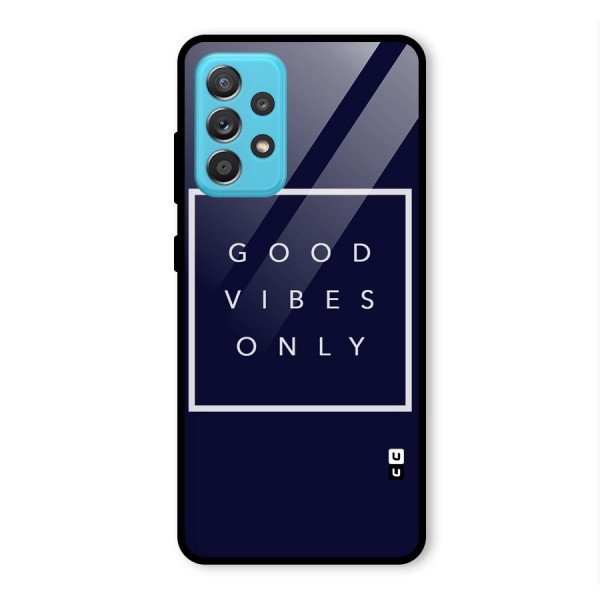 Blue White Vibes Glass Back Case for Galaxy A52s 5G