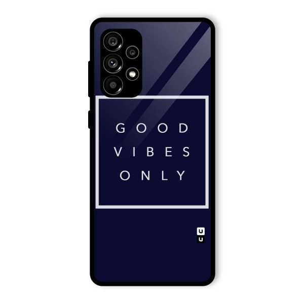 Blue White Vibes Glass Back Case for Galaxy A73 5G