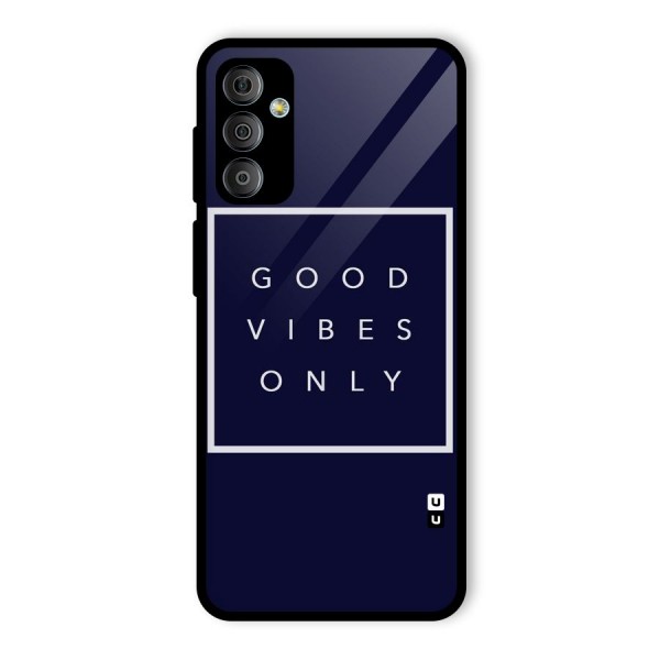 Blue White Vibes Glass Back Case for Galaxy F23