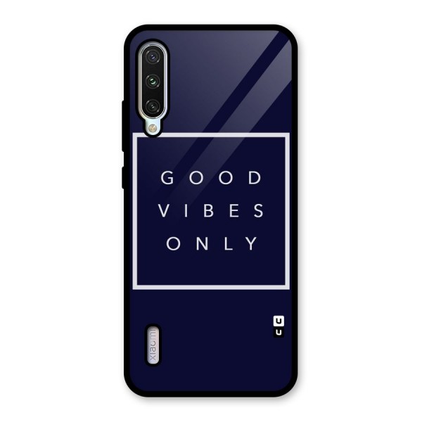 Blue White Vibes Glass Back Case for Mi A3