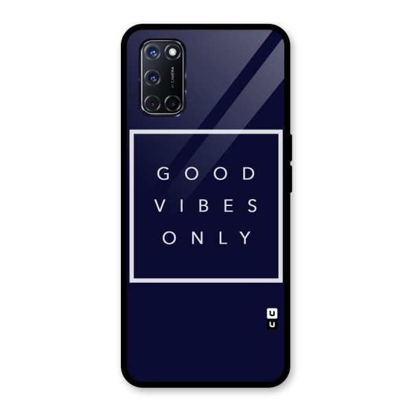 Blue White Vibes Glass Back Case for Oppo A52