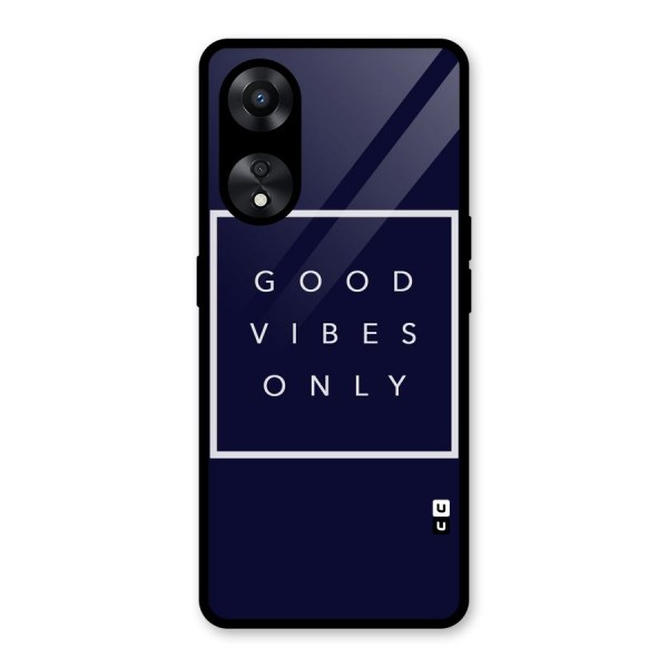 Blue White Vibes Glass Back Case for Oppo A78