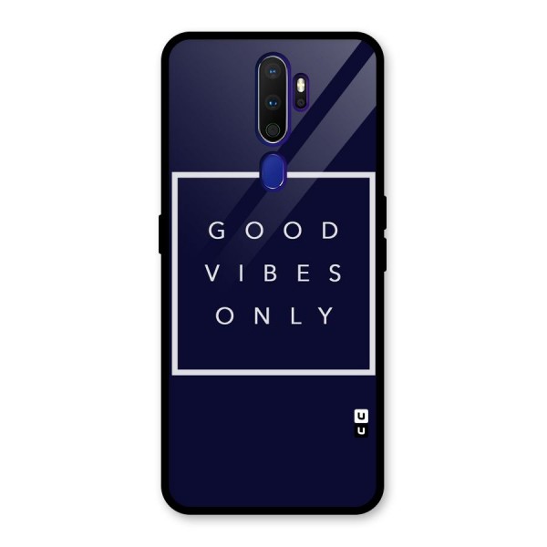 Blue White Vibes Glass Back Case for Oppo A9 (2020)