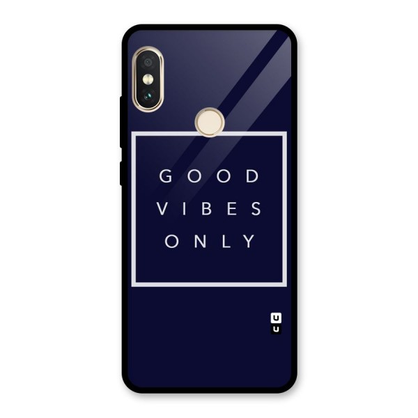 Blue White Vibes Glass Back Case for Redmi Note 5 Pro