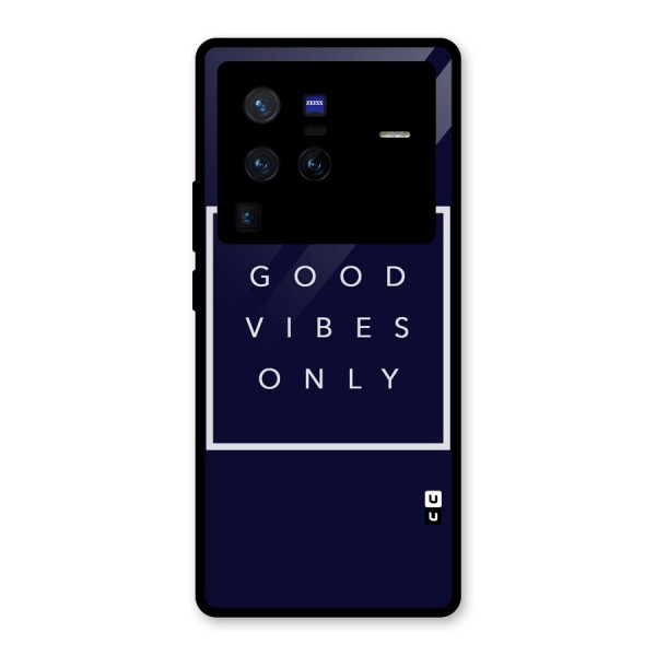 Blue White Vibes Glass Back Case for Vivo X80 Pro