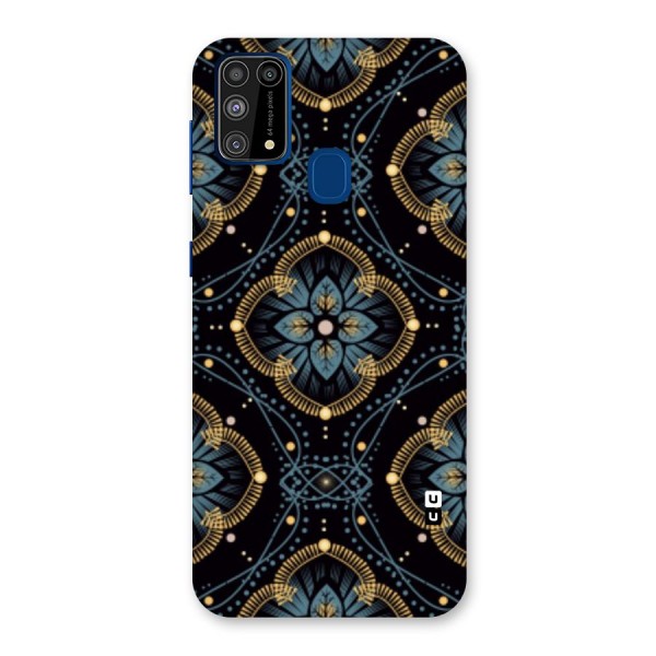 Blue With Black Flower Back Case for Galaxy F41