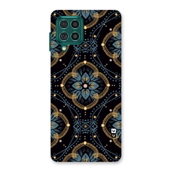 Blue With Black Flower Back Case for Galaxy F62