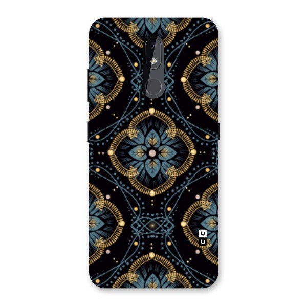 Blue With Black Flower Back Case for Nokia 3.2