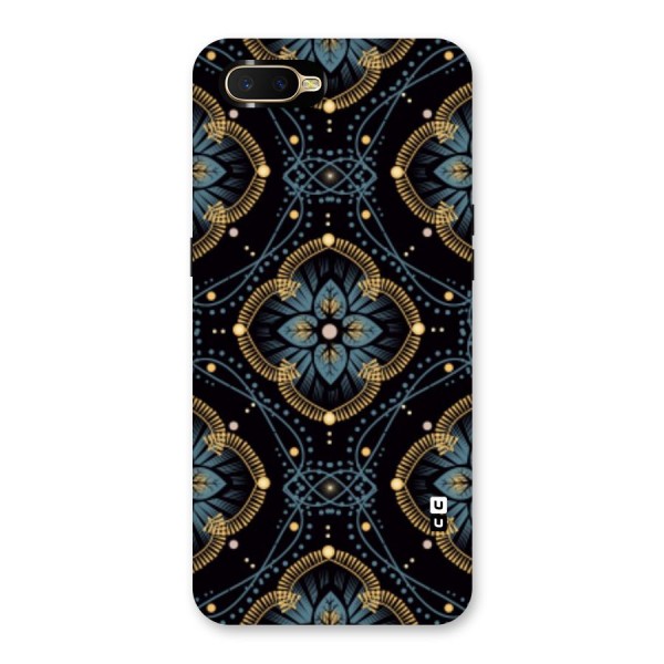 Blue With Black Flower Back Case for Oppo K1