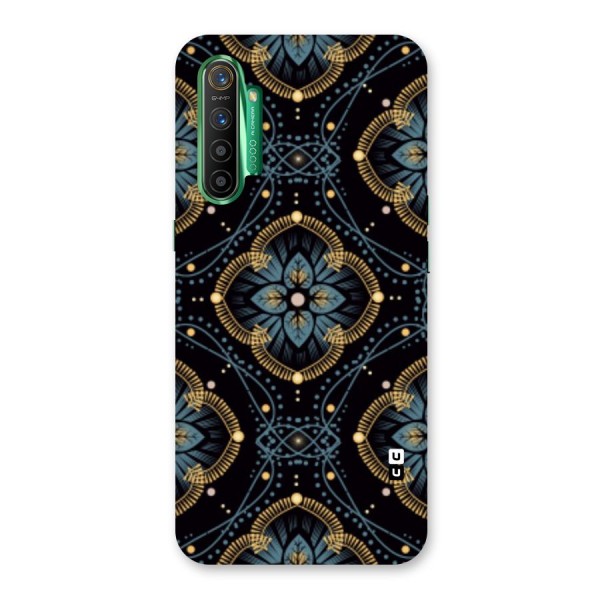 Blue With Black Flower Back Case for Realme X2