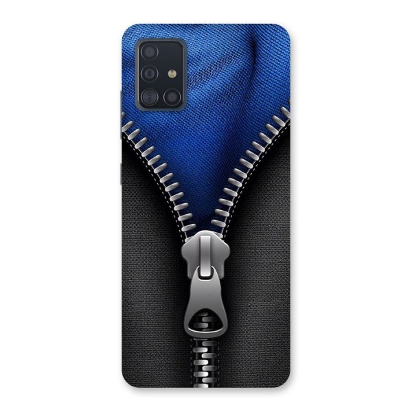 Blue Zipper Back Case for Galaxy A51