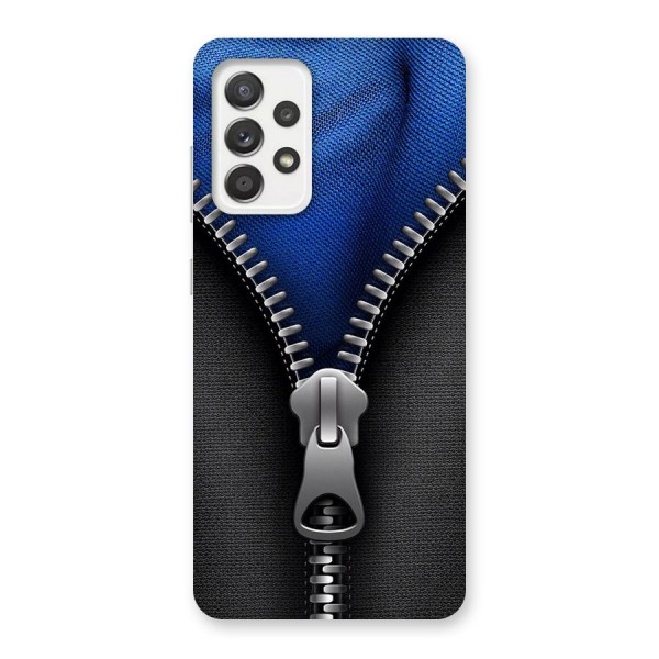 Blue Zipper Back Case for Galaxy A52