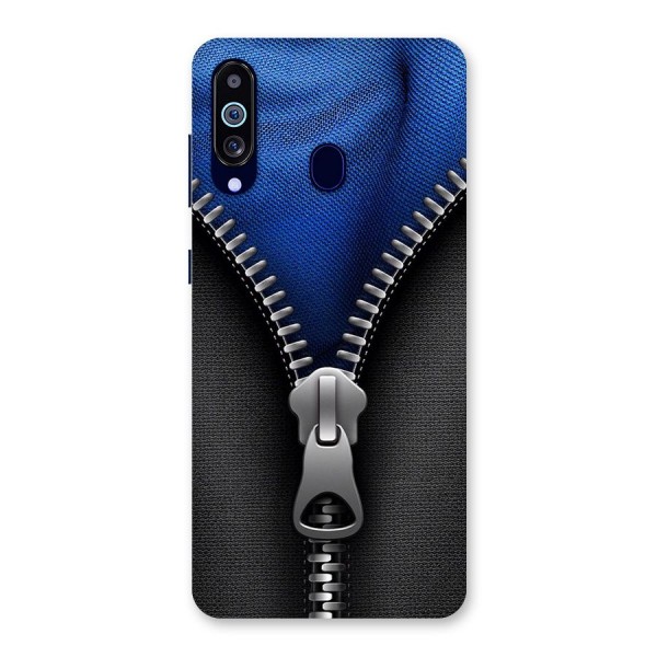 Blue Zipper Back Case for Galaxy A60