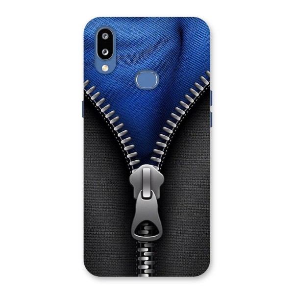 Blue Zipper Back Case for Galaxy M01s