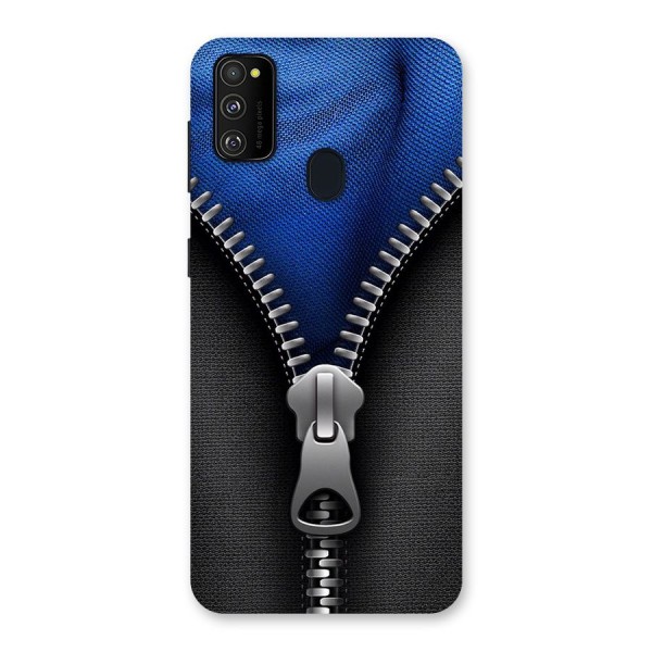 Blue Zipper Back Case for Galaxy M21