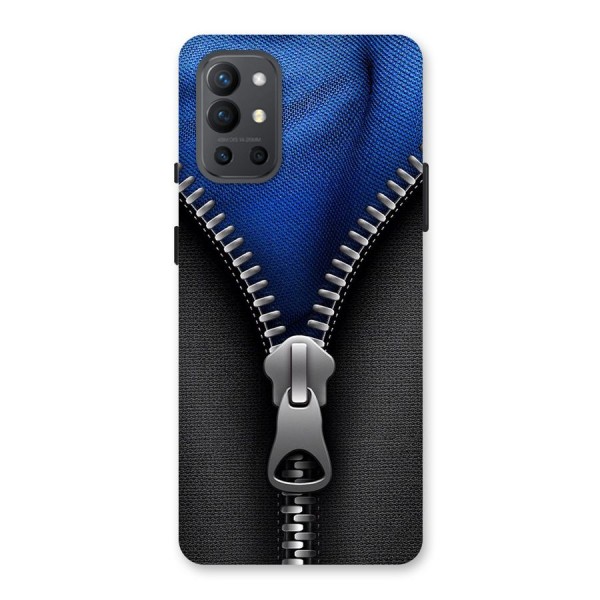 Blue Zipper Back Case for OnePlus 9R