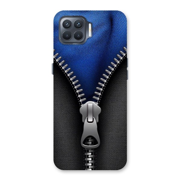 Blue Zipper Back Case for Oppo F17 Pro