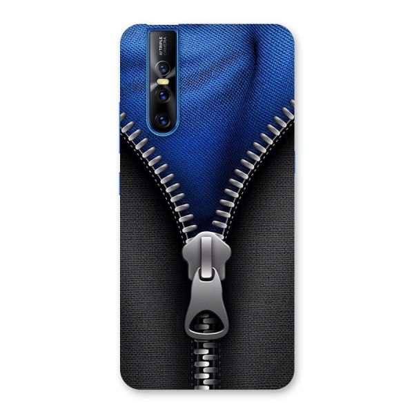 Blue Zipper Back Case for Vivo V15 Pro