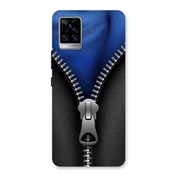 Blue Zipper Back Case for Vivo V20 Pro