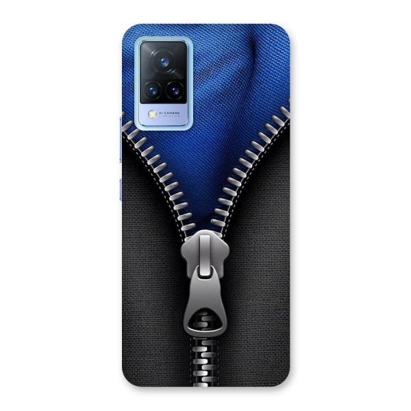 Blue Zipper Back Case for Vivo V21 5G