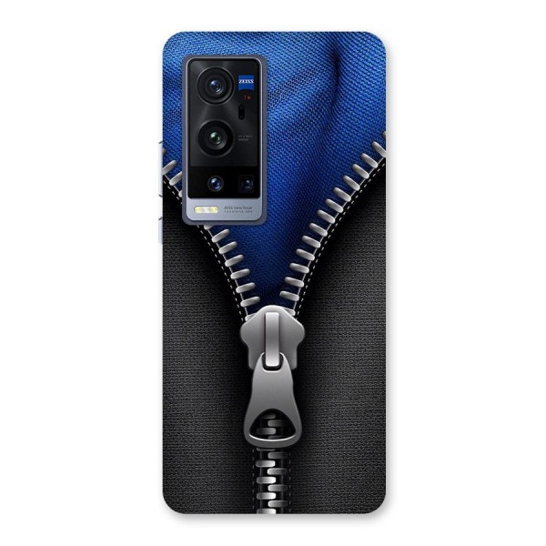 Blue Zipper Back Case for Vivo X60 Pro Plus