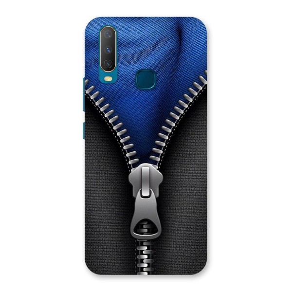 Blue Zipper Back Case for Vivo Y12