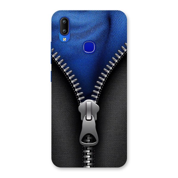 Blue Zipper Back Case for Vivo Y91