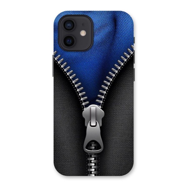 Blue Zipper Back Case for iPhone 12